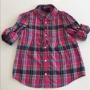 Ralph Lauren girls flannel button down